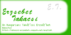 erzsebet takacsi business card